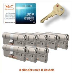 M&C 8 x Matrix Cilinder SKG*** met CERTIFICAAT